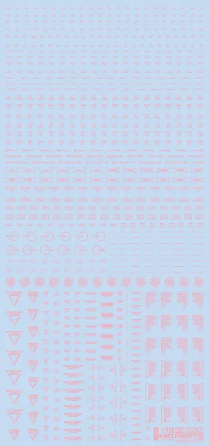 1/100 RB02 Caution Decal Pastel Pink(1pc)