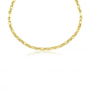 9ct Yellow Gold Small & Large Oval Link Necklace