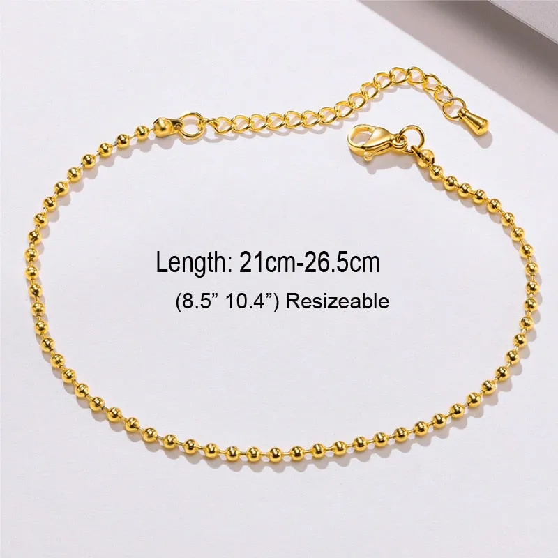 Adjustable Hypoallergenic Snake Chain Anklet
