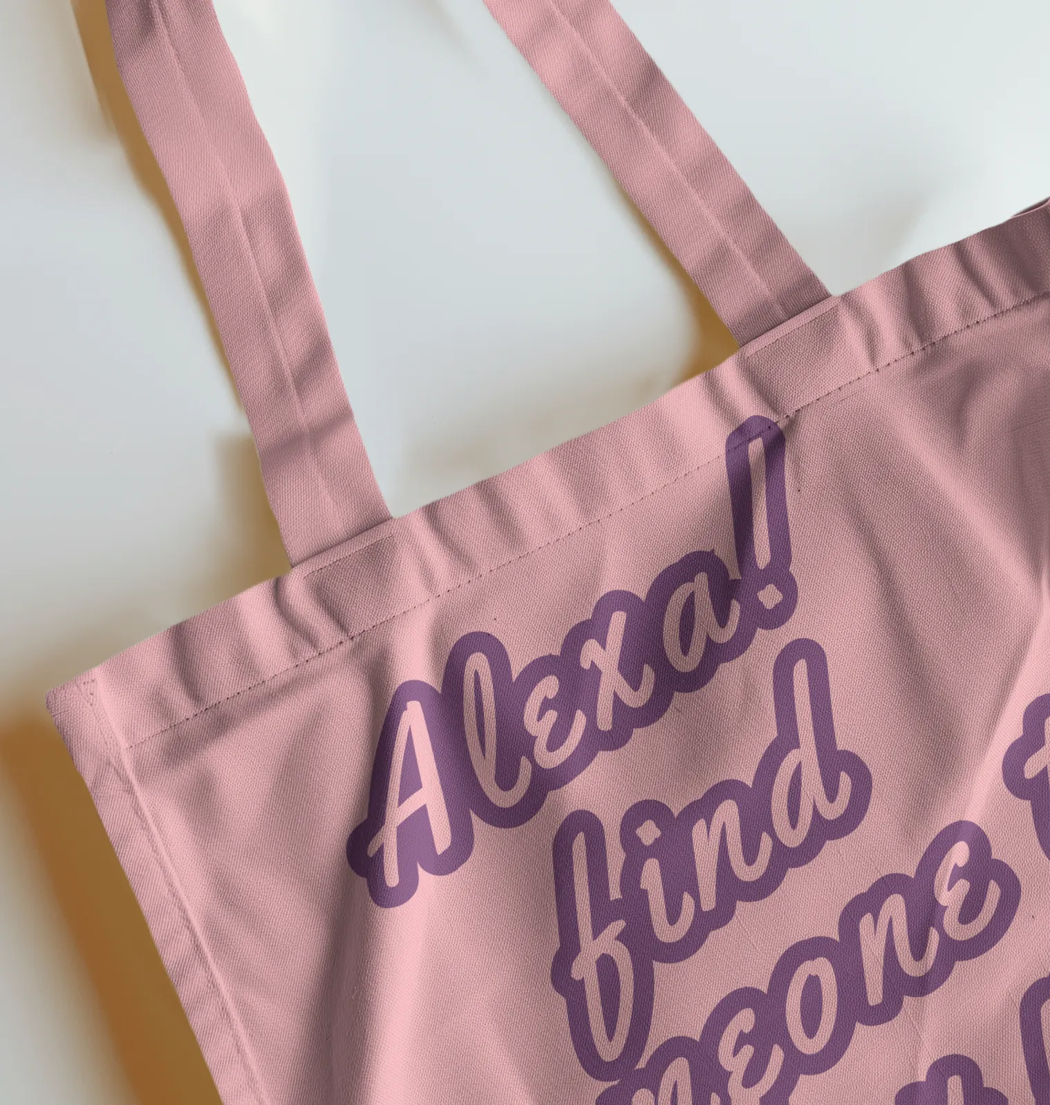 Alexa! Find Someone to Carry My Bag Tote Bag with Zipper Pink