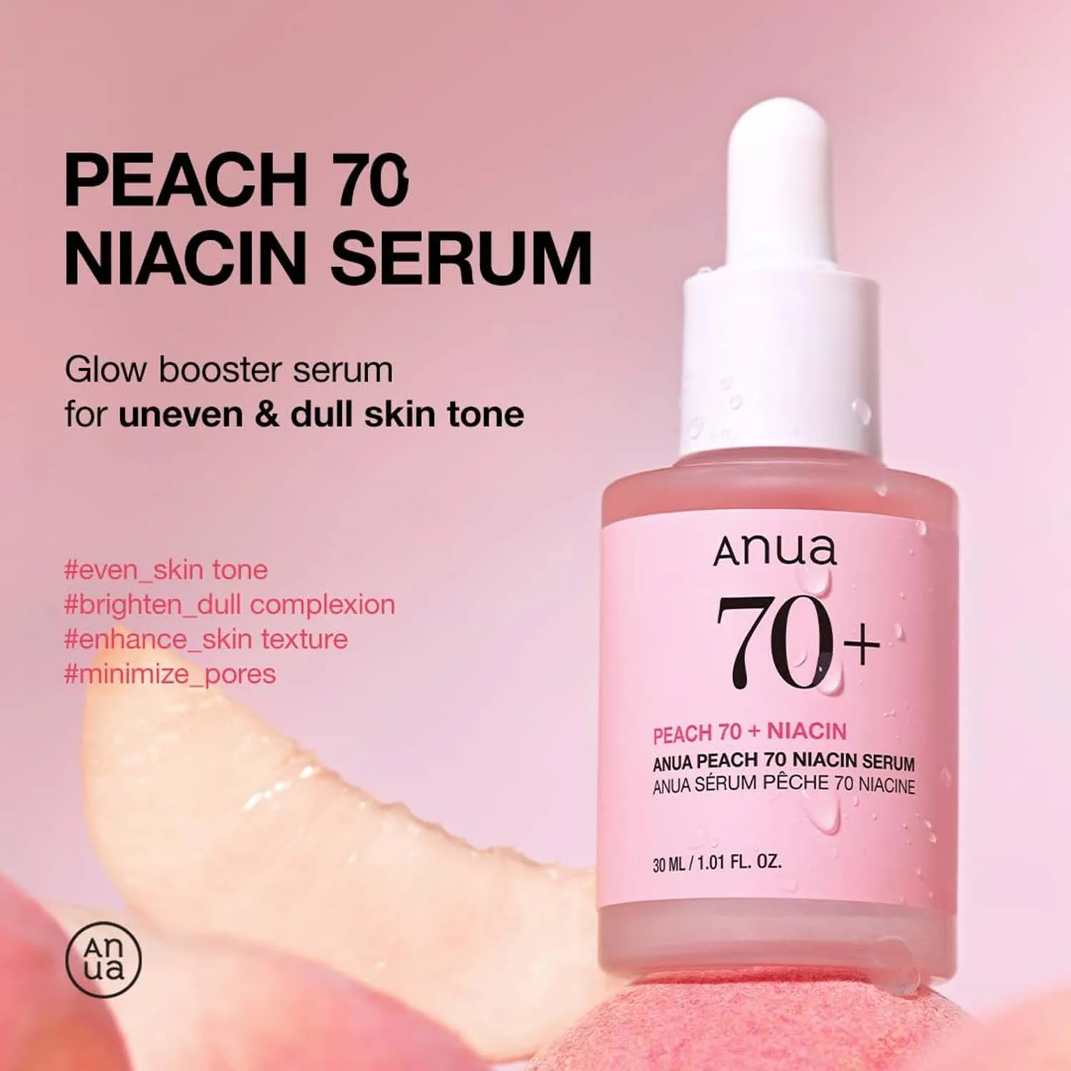 Anua Peach 70% Niacin Serum 1.01/30ml