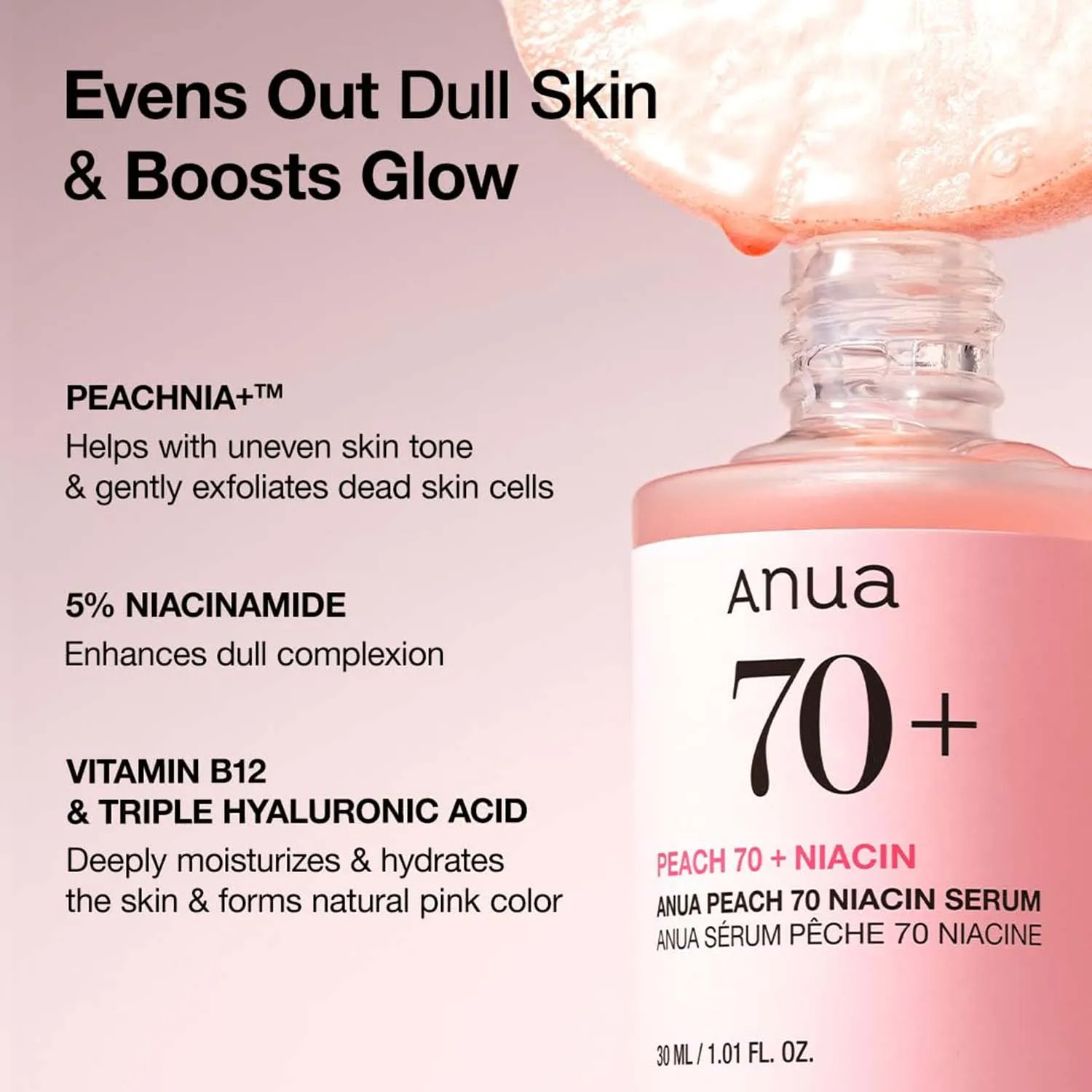 Anua Peach 70% Niacin Serum 1.01/30ml