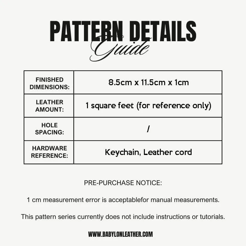 BABYLON™ Leather Car Key Fob Protector Pattern AAB-289
