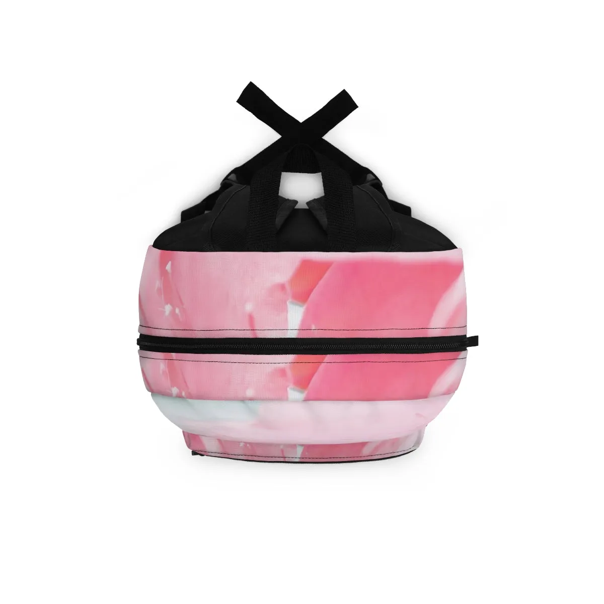 Backpack for School/Work/Travel - Waterproof Fabric, Pink Flower