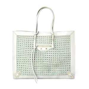 Balenciaga Papier Grey Woven Tote – OL2505