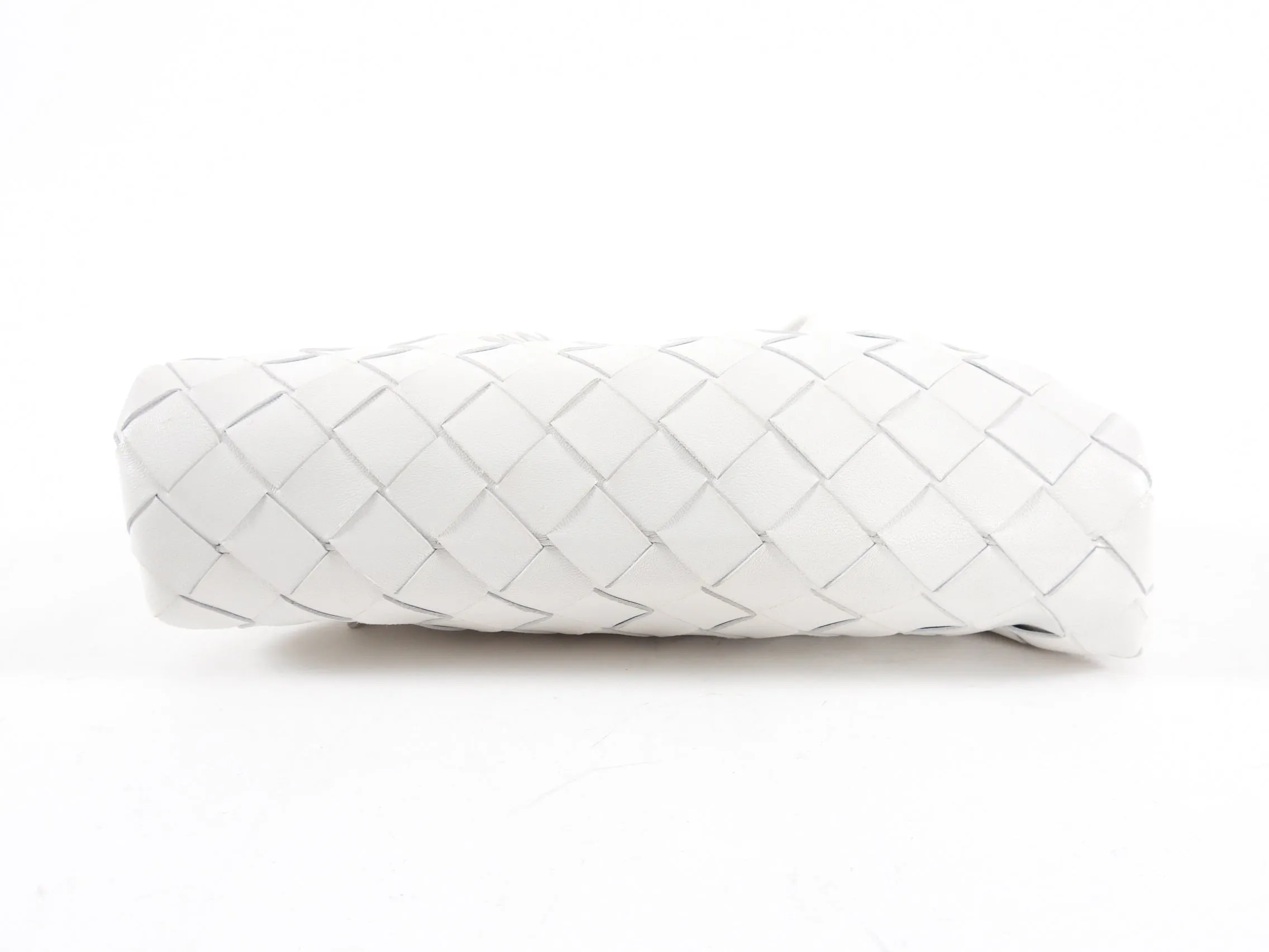 Bottega Veneta White Intrecciato Leather Mini The Pouch Bag