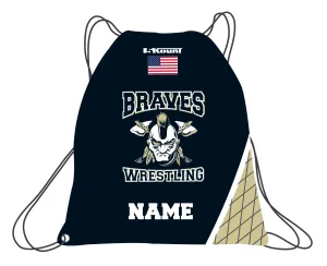 Braves Wrestling Sublimated Drawstring Bag