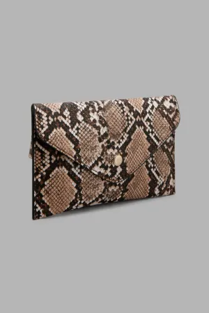 Brown Animal Printed Belt Bag