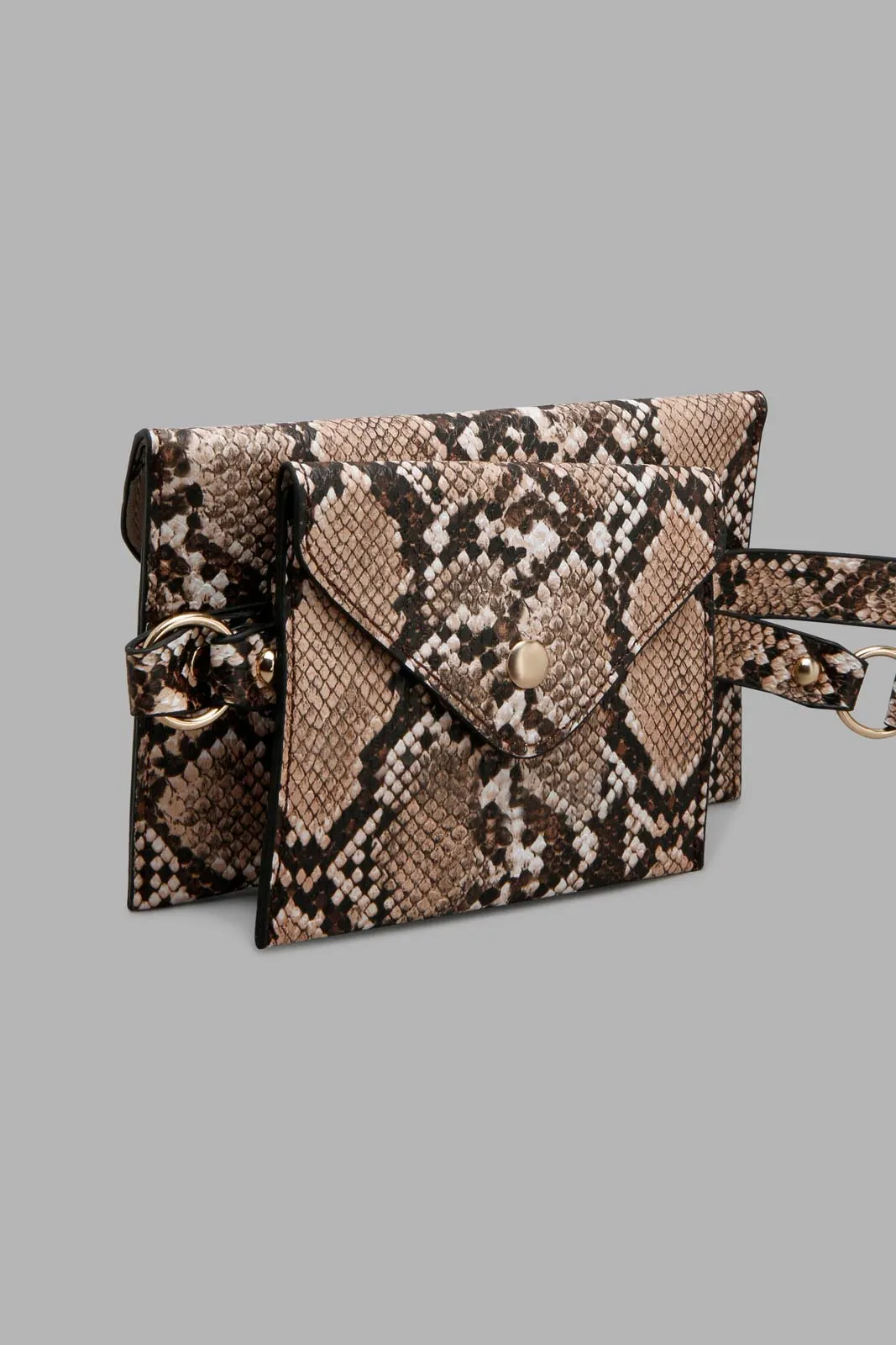 Brown Animal Printed Belt Bag