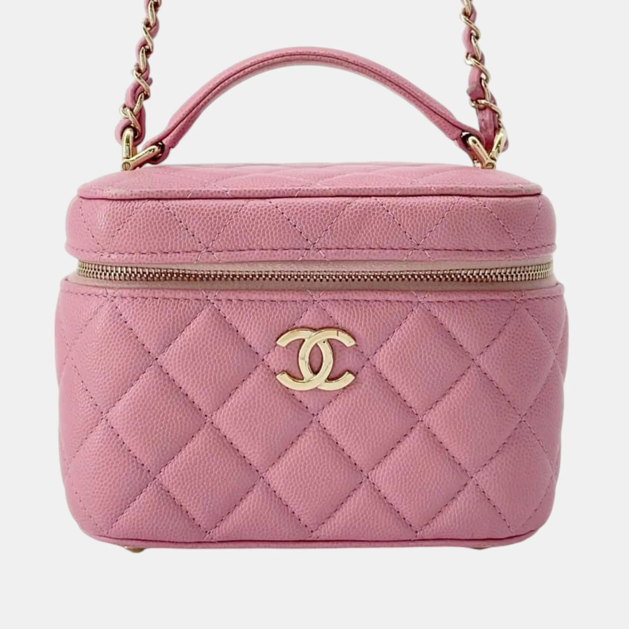 Caviar Matelasse Coco Mark Skin Chain Vanity Bag