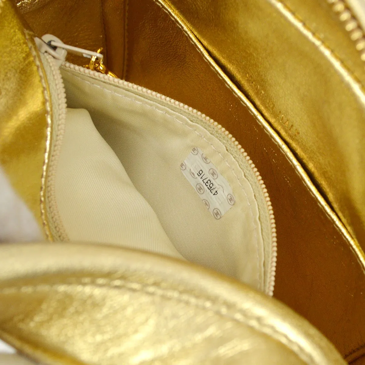 CHANEL 1996-1997 Gold Lambskin Camera Bag Mini 41954
