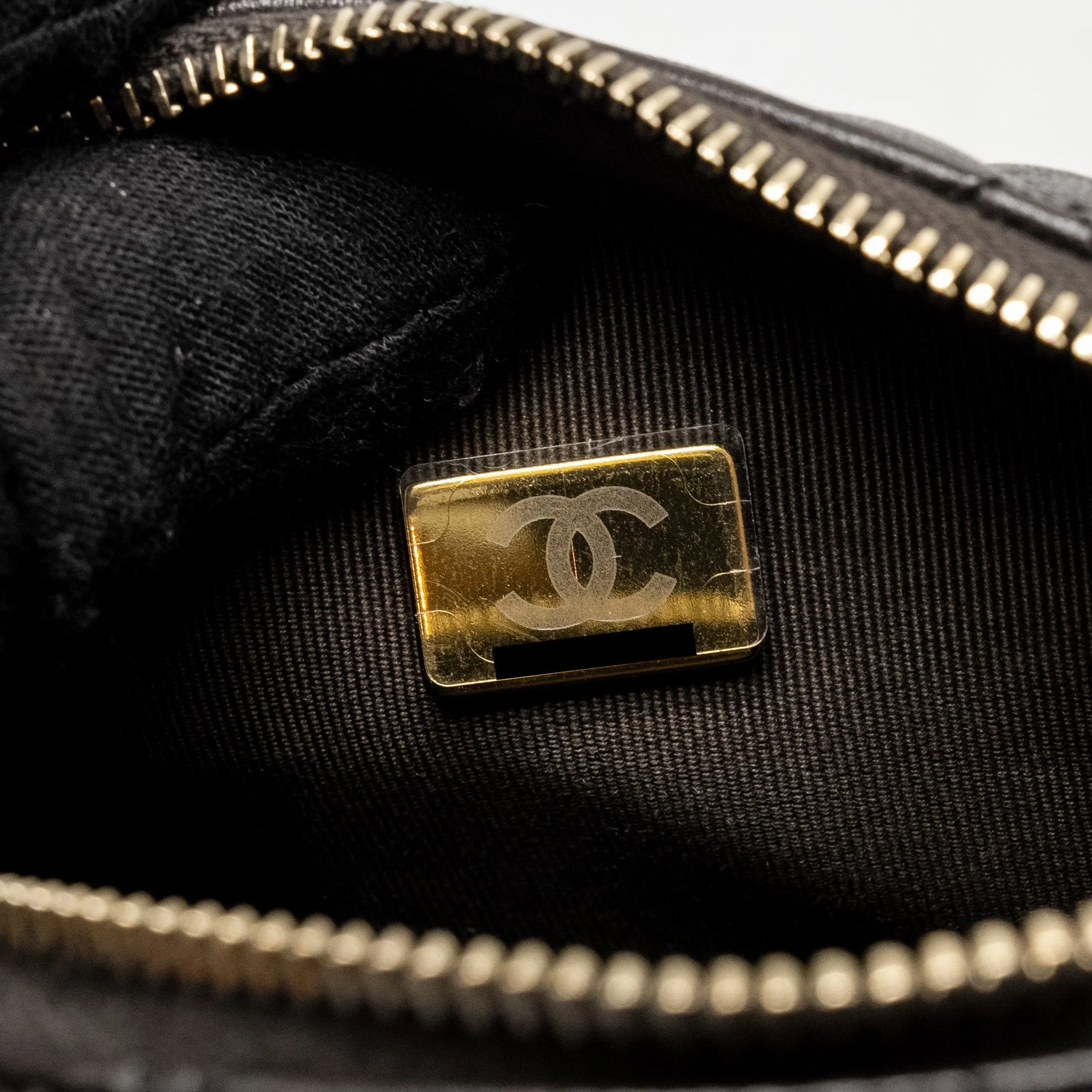 Chanel 24K Small Camera Case Bag Shiny Crumpled Lambskin Dark Brown LGHW