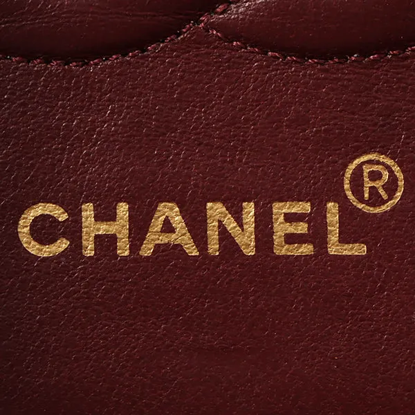 Chanel Around 1992 Made Classic Flap Chain Bag 25Cm Black