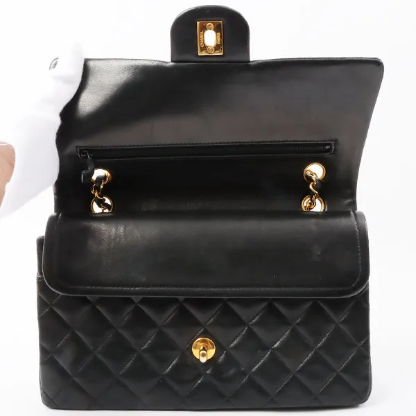 Chanel Around 1992 Made Classic Flap Chain Bag 25Cm Black