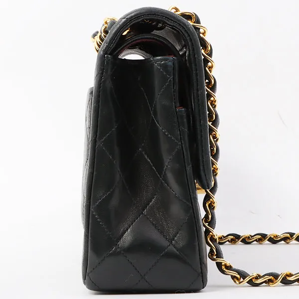 Chanel Around 1992 Made Classic Flap Chain Bag 25Cm Black