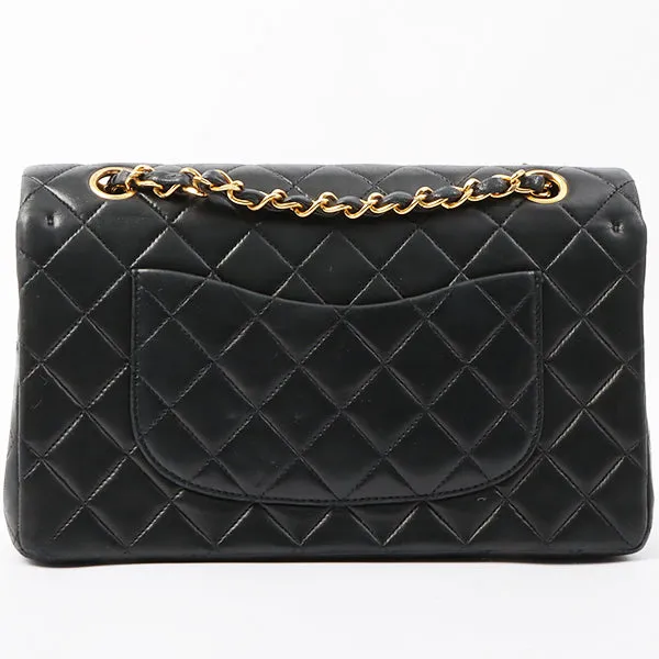 Chanel Around 1992 Made Classic Flap Chain Bag 25Cm Black
