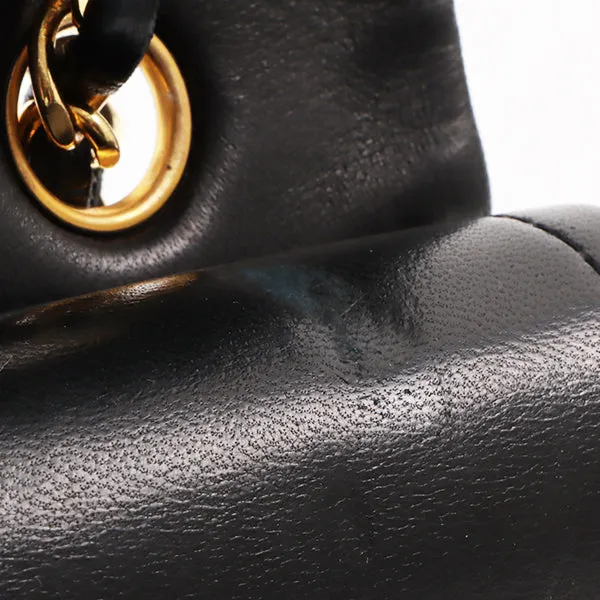 Chanel Around 1992 Made Classic Flap Chain Bag 25Cm Black