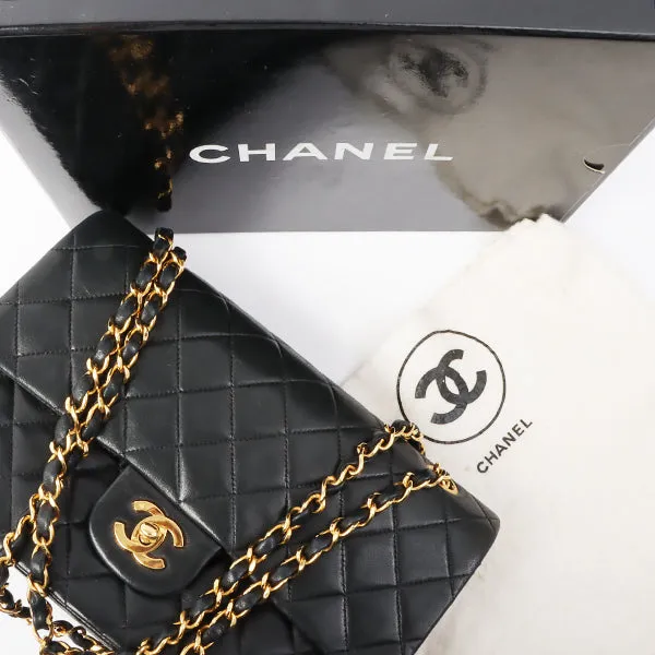 Chanel Around 1992 Made Classic Flap Chain Bag 25Cm Black