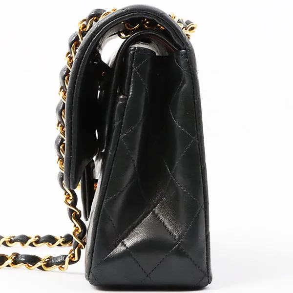 Chanel Around 1992 Made Classic Flap Chain Bag 25Cm Black
