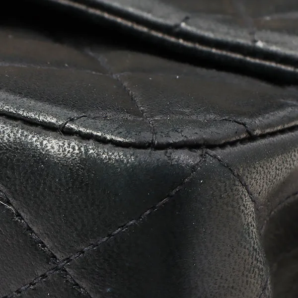 Chanel Around 1992 Made Classic Flap Chain Bag 25Cm Black