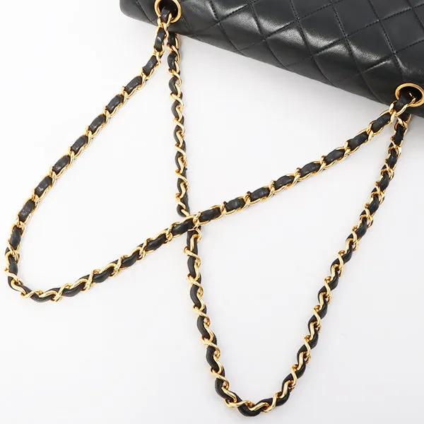 Chanel Around 1992 Made Classic Flap Chain Bag 25Cm Black