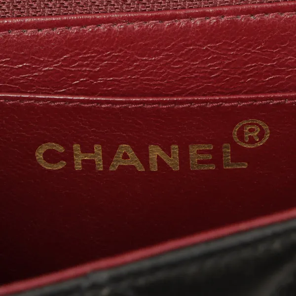 Chanel Around 1992 Made Classic Flap Hand Bag Black