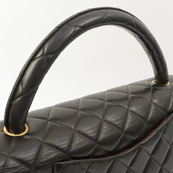 Chanel Around 1992 Made Classic Flap Hand Bag Black