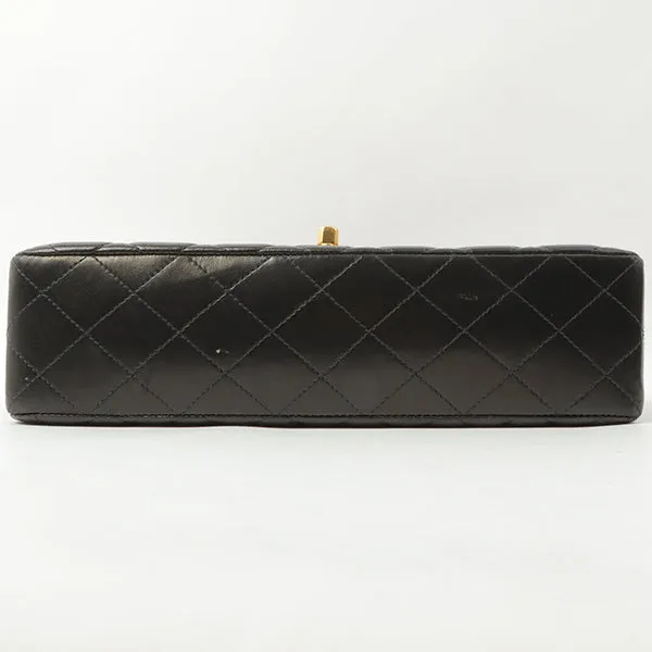 Chanel Around 1992 Made Classic Flap Hand Bag Black