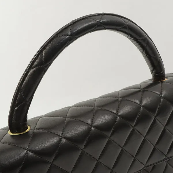 Chanel Around 1992 Made Classic Flap Hand Bag Black