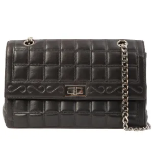 Chanel Around 2001 Made 2.55 Design Stitch Side Cc Mark Chain Bag Black