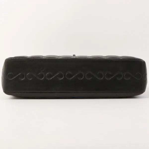 Chanel Around 2001 Made 2.55 Design Stitch Side Cc Mark Chain Bag Black