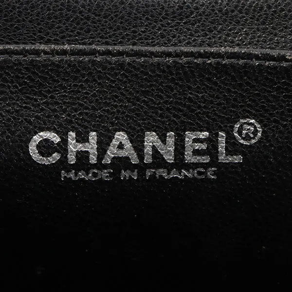 Chanel Around 2001 Made 2.55 Design Stitch Side Cc Mark Chain Bag Black
