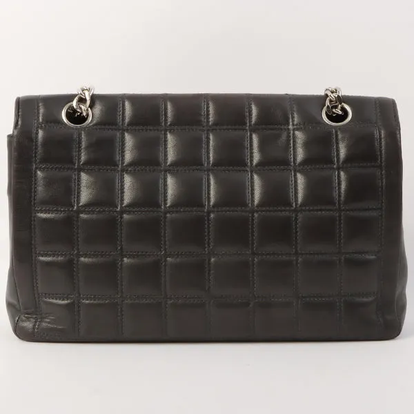 Chanel Around 2001 Made 2.55 Design Stitch Side Cc Mark Chain Bag Black