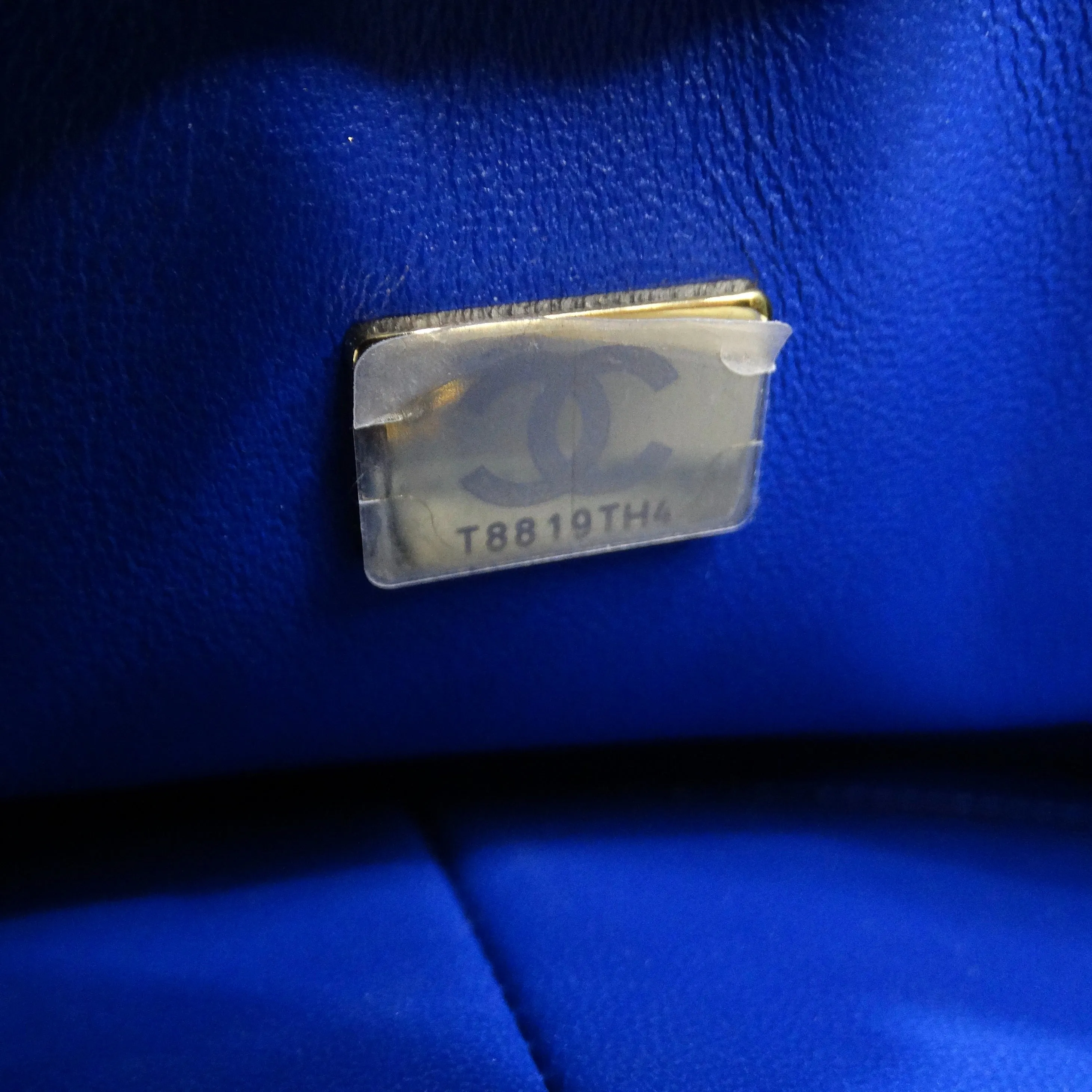 Chanel Blue Tweed Quilted Small Classic Flap Bag