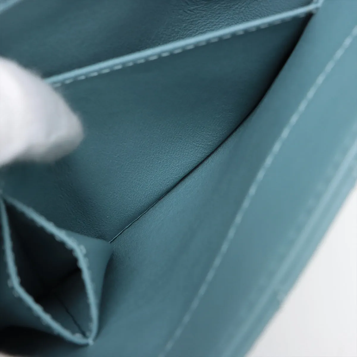 CHANEL Chevron Top Handle Bag in Light Blue 25th Series