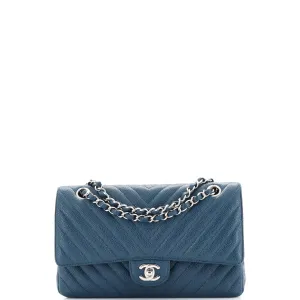 CHANEL Classic Double Flap Bag Chevron Caviar Medium