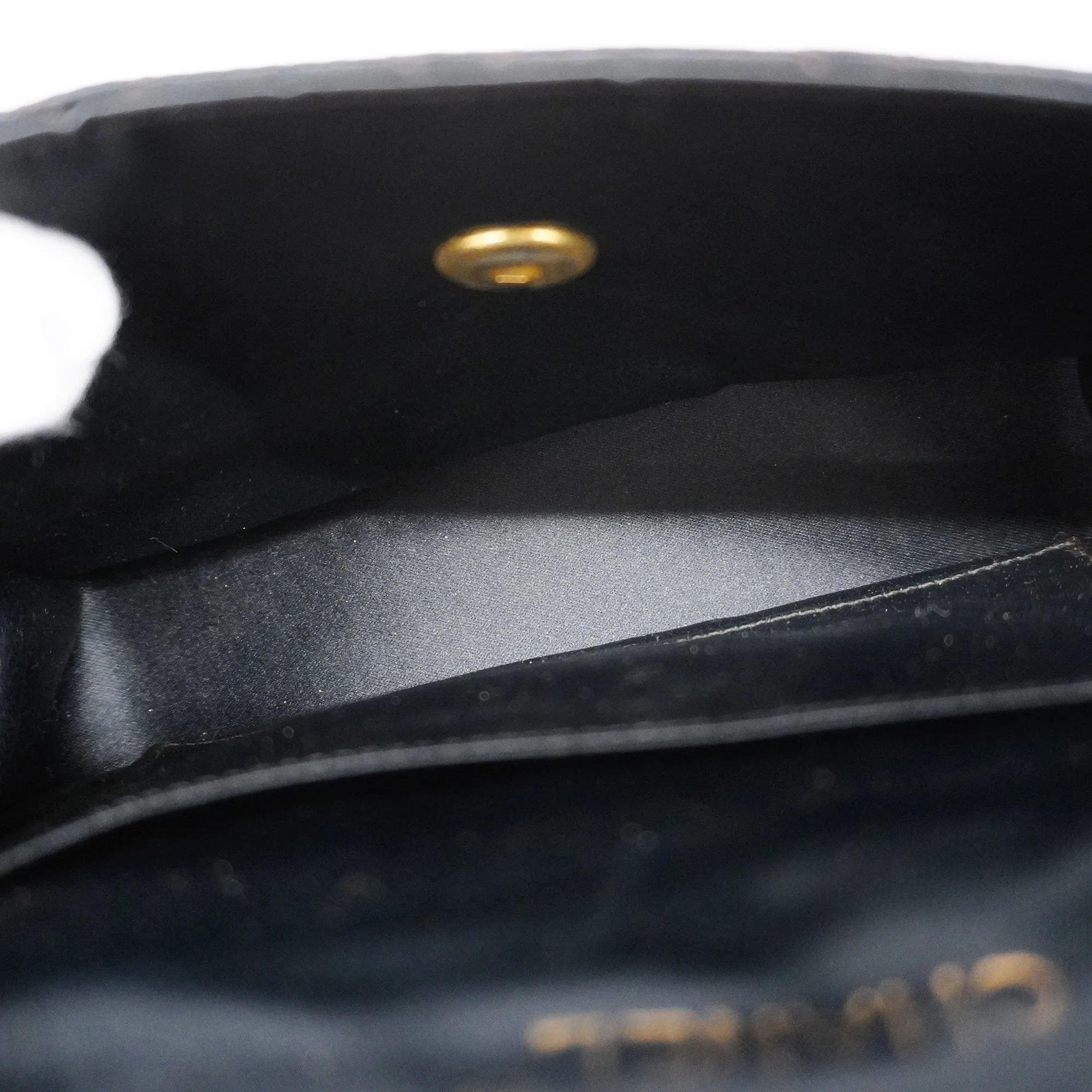 CHANEL  Shoulder Women's Satin Shoulder Bag Black