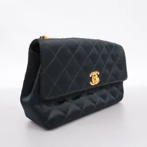 CHANEL  Shoulder Women's Satin Shoulder Bag Black