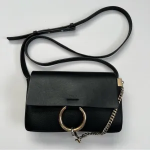 Chloe Faye Small Crossbody All Black Leather