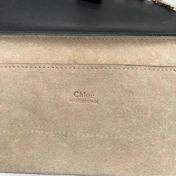 Chloe Faye Small Crossbody All Black Leather