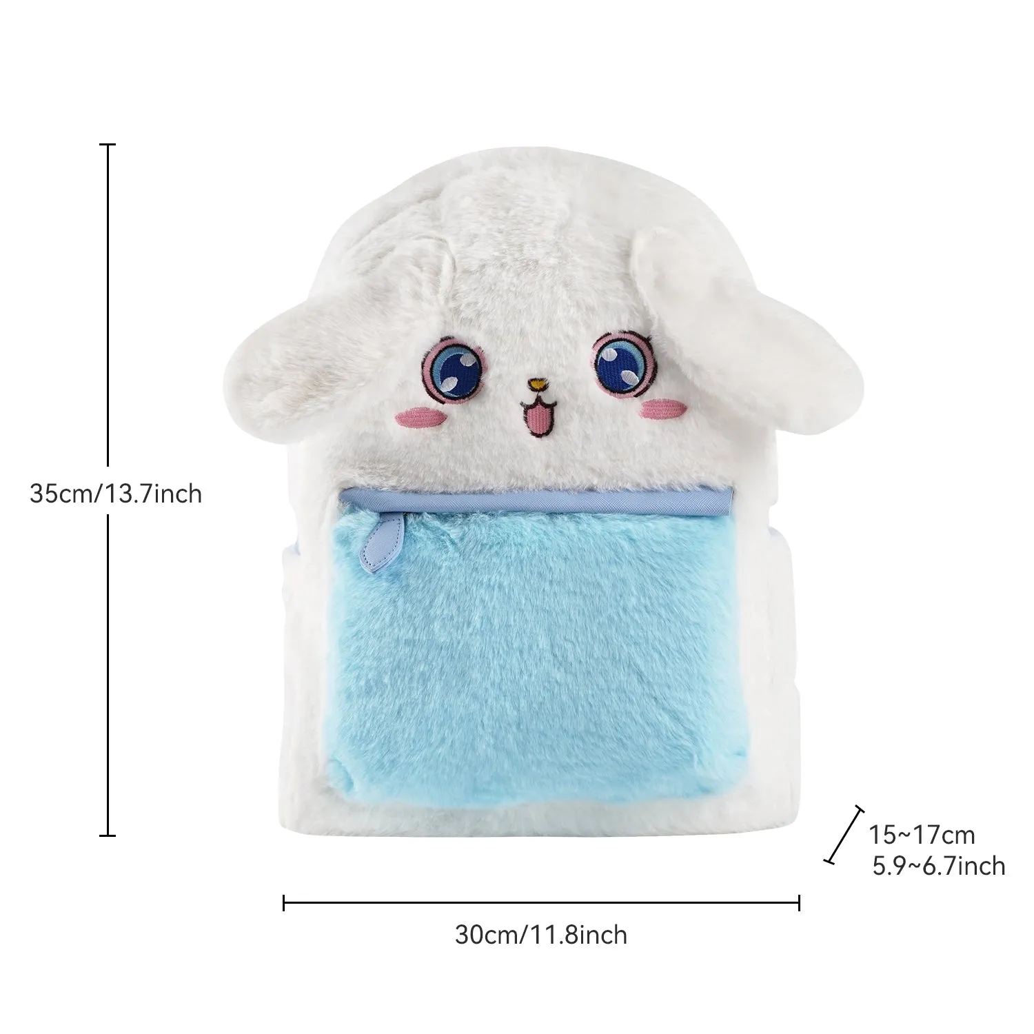 Cinnamoroll Backpack - Anime Blue White Fluffy Bag