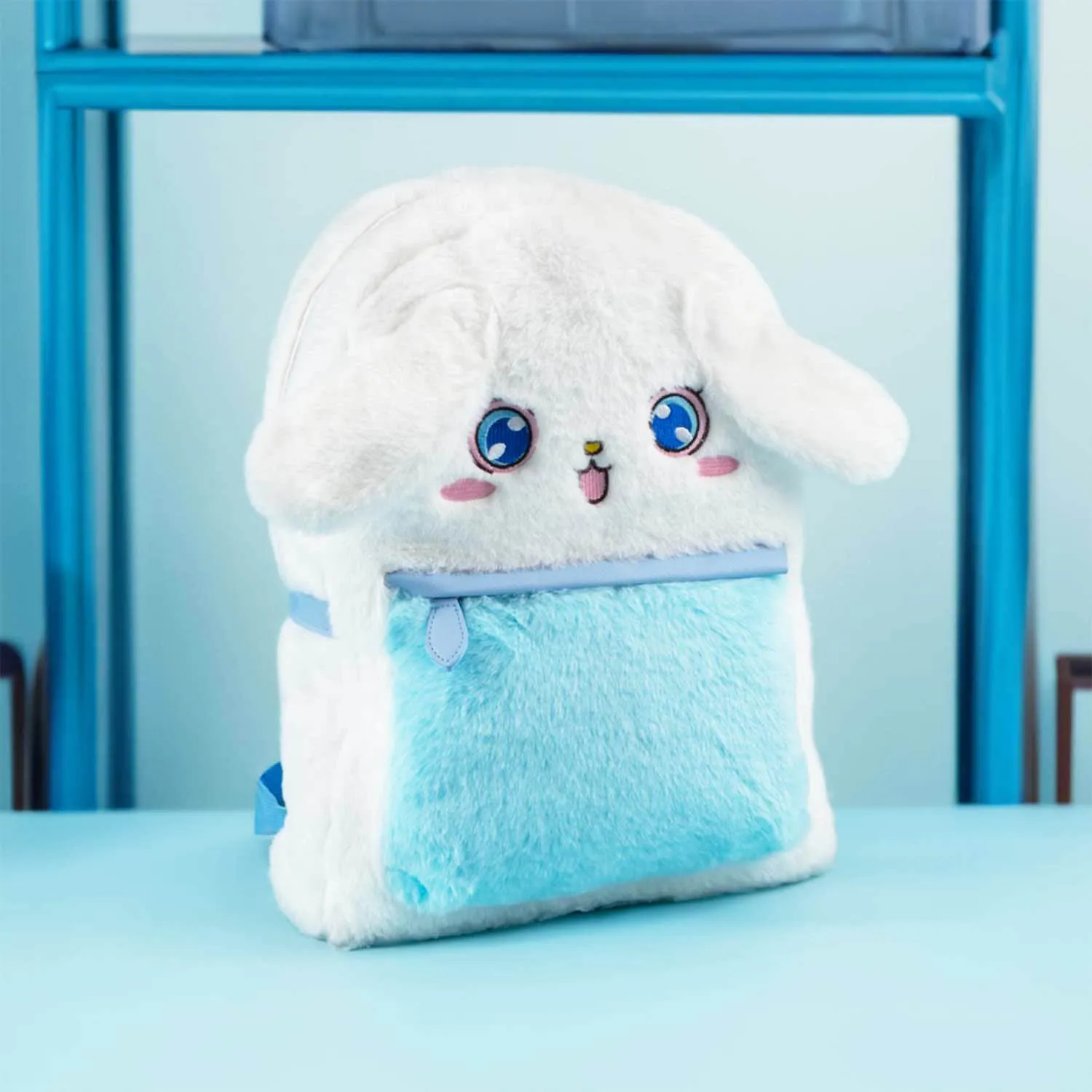 Cinnamoroll Backpack - Anime Blue White Fluffy Bag