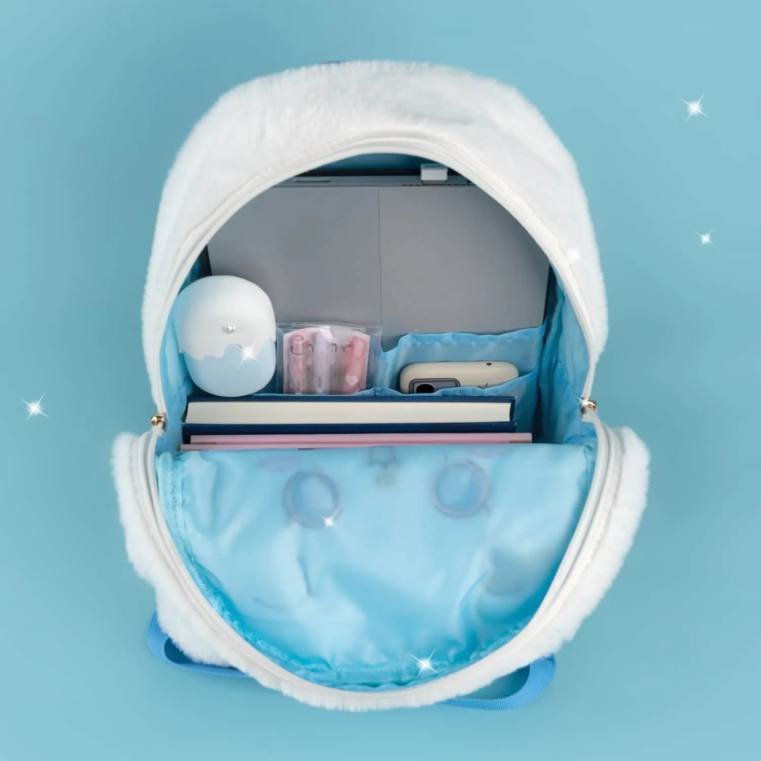 Cinnamoroll Backpack - Anime Blue White Fluffy Bag