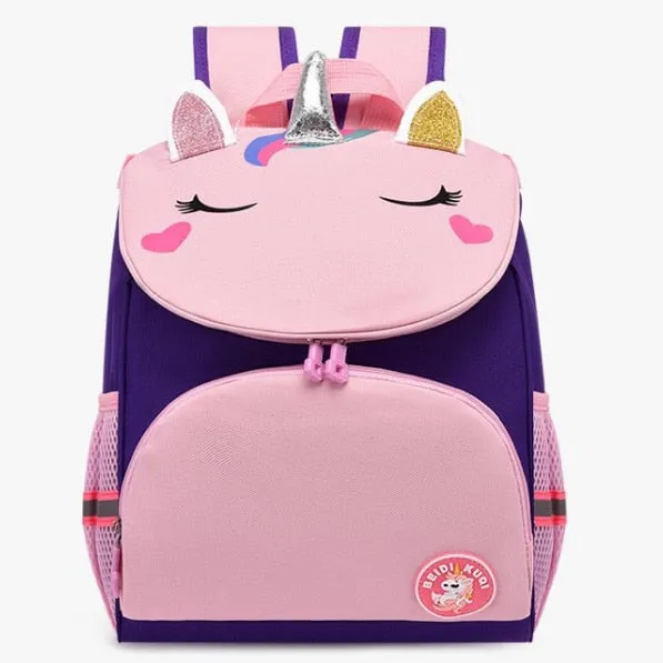 Custom Embroidered Kids Cartoon School Bags Travel Backpack