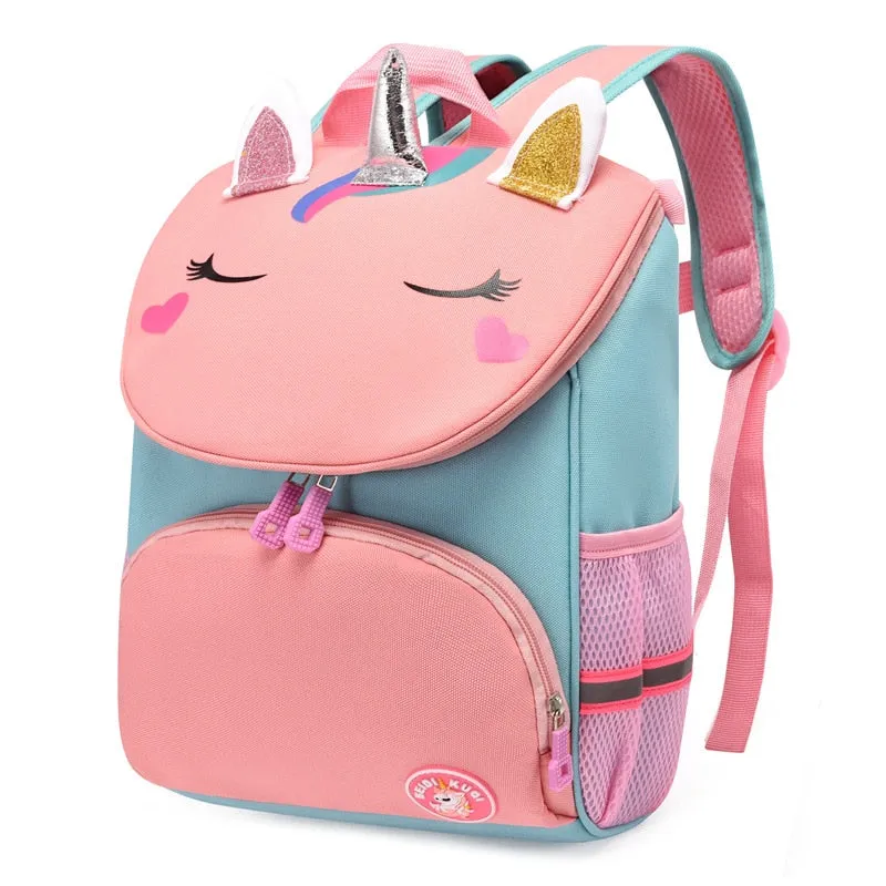 Custom Embroidered Kids Cartoon School Bags Travel Backpack