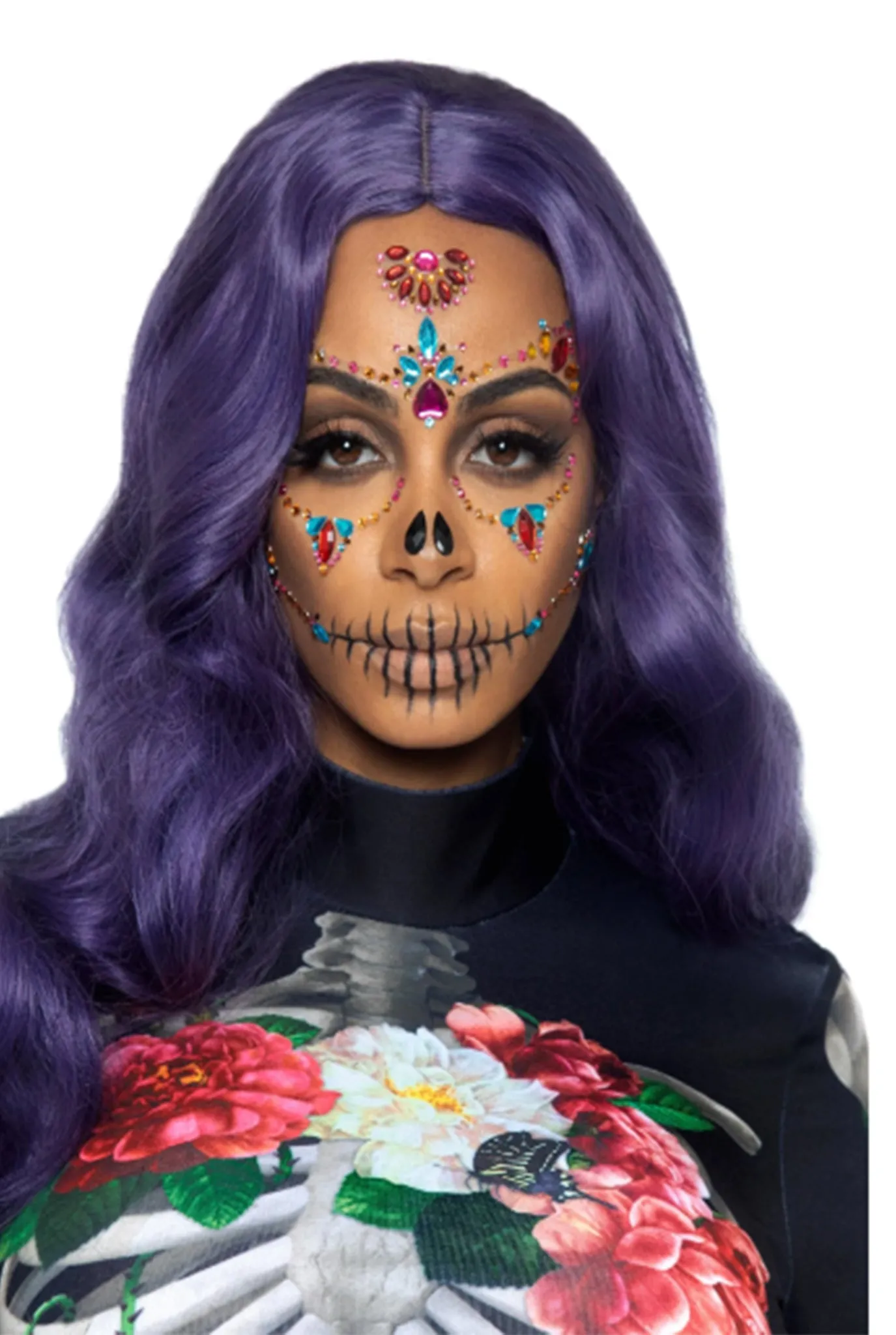 Day of the Dead Skeleton Face Jewels