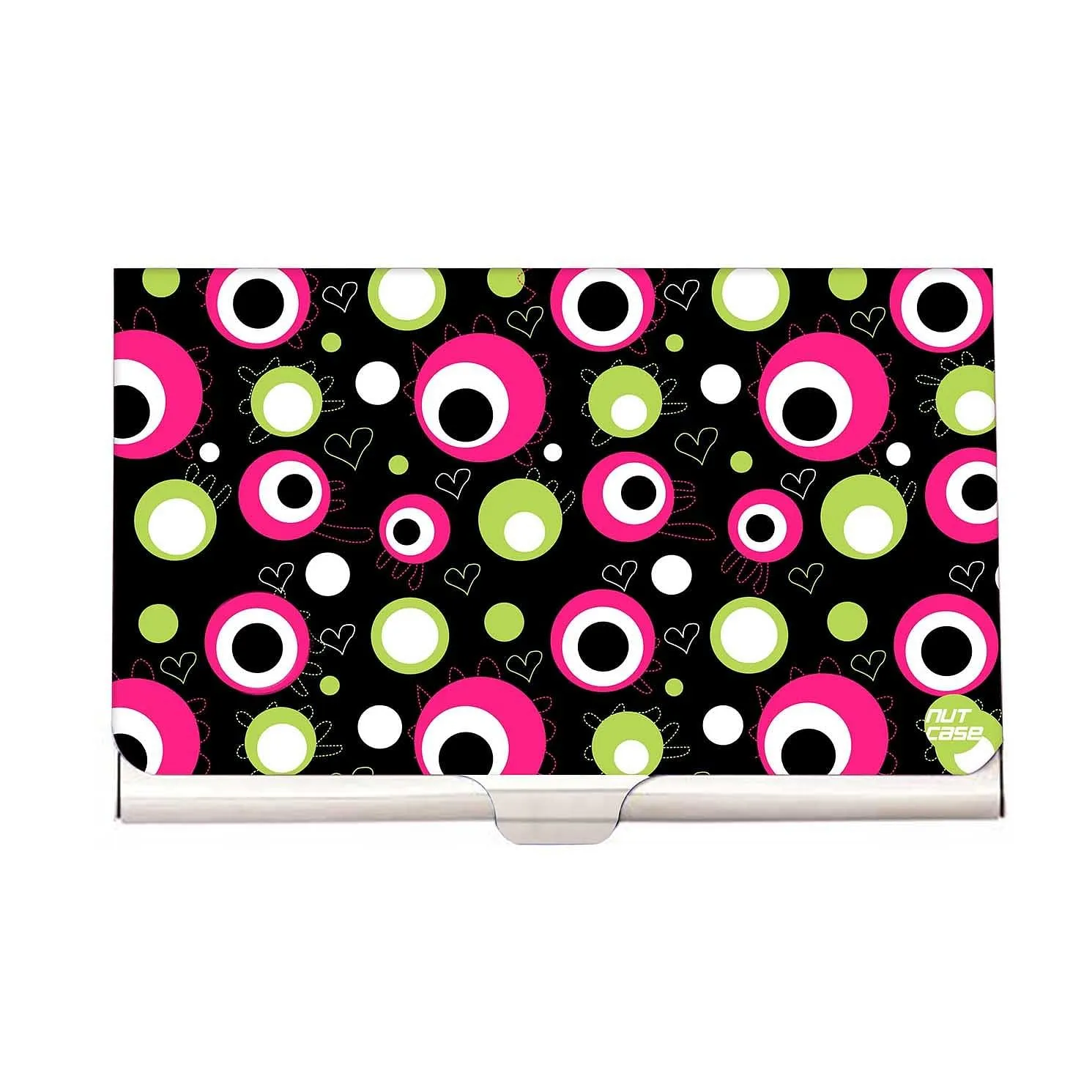 Designer Visiting Card Holder Nutcase - PINK & GREEN