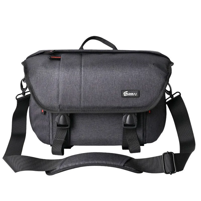 Eirmai Camera Messenger Bag Sling Travel Case (fits 1 DSLR, 2 Lenses, Accessories, and Tripod) (EMB-SS08) (Gray)