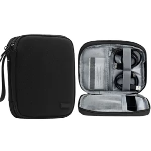 FancyGrab Cable Storage Bag Electronic Organizer Bag Black