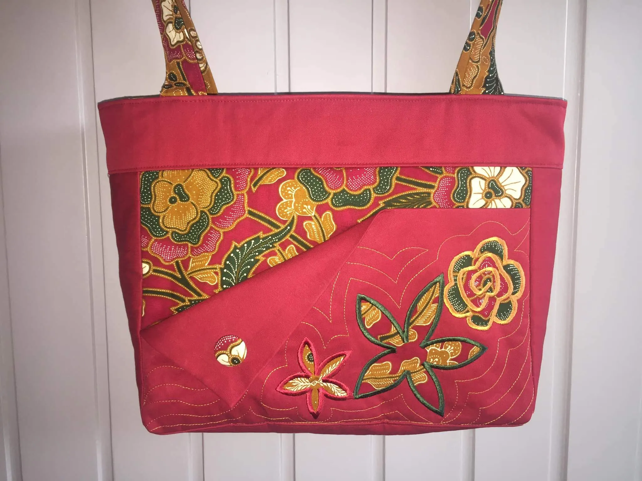 Floral flap bag 6x10 8x12